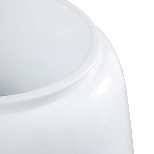 20" White Modern Wide Floor Vase